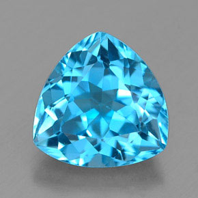 2.86캐럿 천연 스위스 블루 토파즈, 트릴리언, 8.9×8.9 mm, VVS