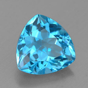 2.86캐럿 천연 스위스 블루 토파즈, 트릴리언, 8.9×8.9 mm, VVS