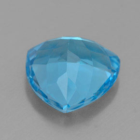 2.86캐럿 천연 스위스 블루 토파즈, 트릴리언, 8.9×8.9 mm, VVS