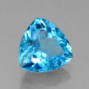 2.67캐럿 천연 스위스 블루 토파즈, 트릴리언, 8.9×8.8 mm, VVS