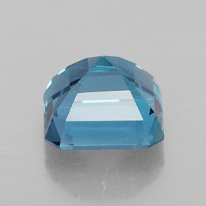 2.25캐럿 천연 런던 블루 토파즈, 에메랄드 컷, 7.2×7.1 mm, VVS-VS