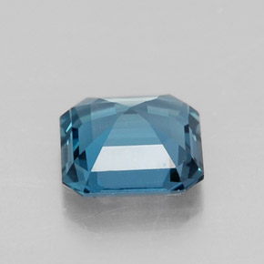 1.77캐럿 천연 런던 블루 토파즈, 에메랄드 컷, 7.2×7.1 mm, VVS-VS