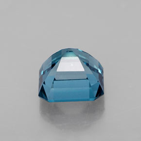 2.47캐럿 천연 런던 블루 토파즈, 에메랄드 컷, 7.2×7.2 mm, VS