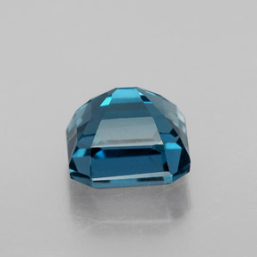 2.63캐럿 천연 런던 블루 토파즈, 에메랄드 컷, 7.2×7.1 mm, VS