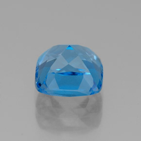 2.25캐럿 천연 스위스 블루 토파즈, 쿠션 컷, 7.3×7.1 mm, VVS