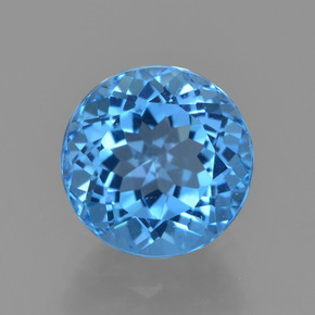 2.78캐럿 천연 스카이 블루 토파즈, 라운드 컷, 8.15 mm, VS