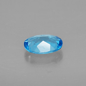 1.48캐럿 천연 스위스 블루 토파즈, 타원형 컷, 8.2×6.2 mm, VVS-VS