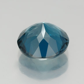 3.11캐럿 천연 런던 블루 토파즈, 라운드 컷, 9.01 mm, VVS