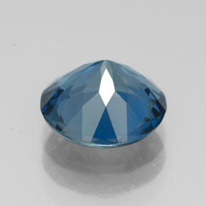 2.93캐럿 천연 런던 블루 토파즈, 라운드 컷, 9.12 mm, VVS