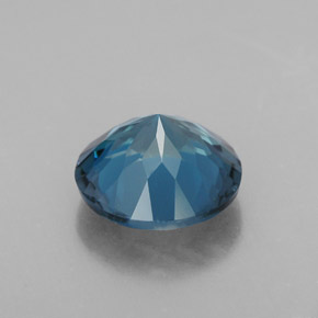 3.21캐럿 천연 런던 블루 토파즈, 라운드 컷, 9.18 mm, VS