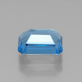 1.97캐럿 천연 스위스 블루 토파즈, 에메랄드 컷, 8×6 mm, VVS