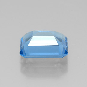 1.93캐럿 천연 스위스 블루 토파즈, 에메랄드 컷, 8.2×6.1 mm, VVS