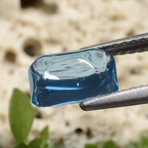 1.80캐럿 천연 스위스 블루 토파즈, 에메랄드 컷, 7.9×6 mm, 투명한