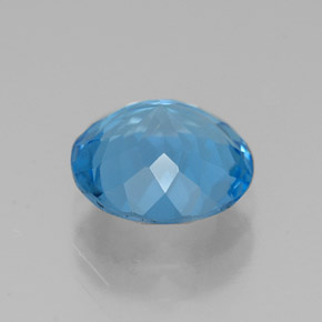1.98캐럿 천연 스위스 블루 토파즈, 라운드 컷, 8.01 mm, VVS