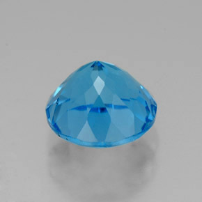 2.73캐럿 천연 스위스 블루 토파즈, 라운드 컷, 8.05 mm, VVS