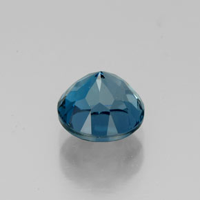 1.93캐럿 천연 런던 블루 토파즈, 라운드 컷, 7.04 mm, VVS