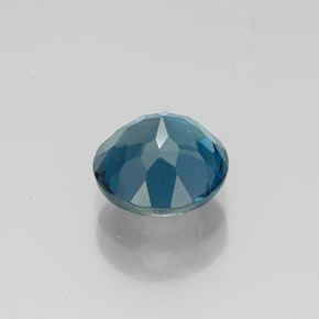 1.64캐럿 천연 런던 블루 토파즈, 라운드 컷, 7.00 mm, VVS