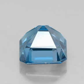 1.93캐럿 천연 런던 블루 토파즈, 에메랄드 컷, 6.8×6.8 mm, VVS