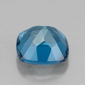 2.71캐럿 천연 런던 블루 토파즈, 쿠션 컷, 8×8 mm, VVS