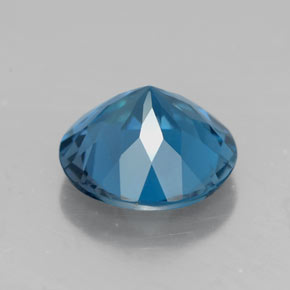 2.84캐럿 천연 런던 블루 토파즈, 라운드 컷, 8.94 mm, VVS-VS