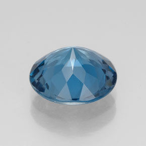 2.56캐럿 천연 런던 블루 토파즈, 라운드 컷, 8.96 mm, VVS