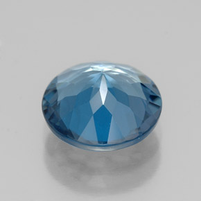2.80캐럿 천연 런던 블루 토파즈, 라운드 컷, 9.00 mm, VS