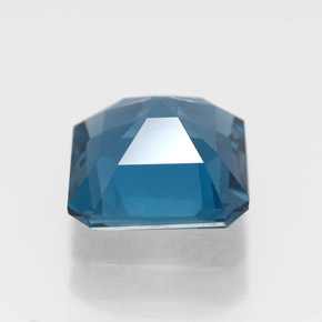 1.78캐럿 천연 런던 블루 토파즈, 에메랄드 컷, 7×6.9 mm, VVS