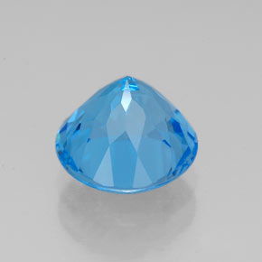 2.44캐럿 천연 스위스 블루 토파즈, 라운드 컷, 7.96 mm, VVS