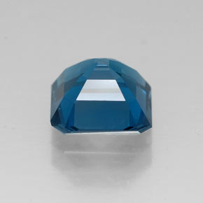 1.87캐럿 천연 런던 블루 토파즈, 에메랄드 컷, 7×7 mm, VVS