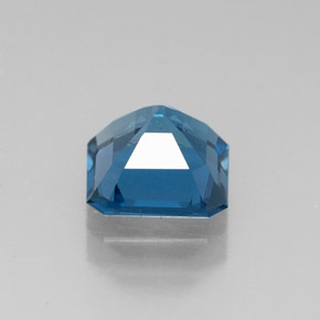 1.61캐럿 천연 런던 블루 토파즈, 에메랄드 컷, 6.9×6.7 mm, VVS-VS