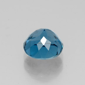 1.85캐럿 천연 런던 블루 토파즈, 라운드 컷, 7.14 mm, VS