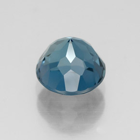1.89캐럿 천연 런던 블루 토파즈, 라운드 컷, 6.90 mm, VVS