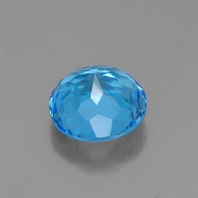 2.01캐럿 천연 스위스 블루 토파즈, 라운드 컷, 7.45 mm, VVS