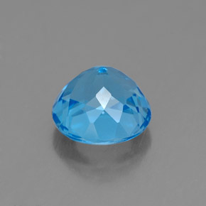 1.95캐럿 천연 스위스 블루 토파즈, 라운드 컷, 7.19 mm, VVS
