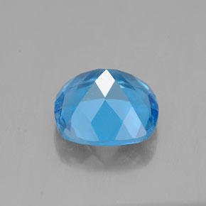 2.53캐럿 천연 스위스 블루 토파즈, 쿠션 컷, 8.1×8.1 mm, VS