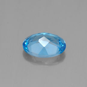 1.49캐럿 천연 스위스 블루 토파즈, 타원형 컷, 8.2×6.2 mm, VVS