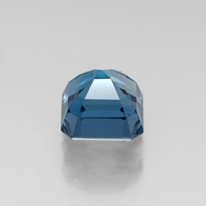 1.79캐럿 천연 런던 블루 토파즈, 에메랄드 컷, 6.3×6.2 mm, VS