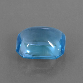 3.45캐럿 천연 스위스 블루 토파즈, 에메랄드 컷, 9.6×7.7 mm, 투명한
