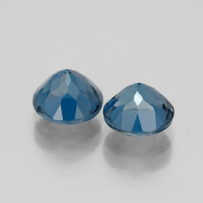 캐럿 천연 런던 블루 토파즈 보석, 라운드 컷, 7.00 mm, VVS-VS