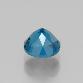 1.21캐럿 천연 런던 블루 토파즈, 라운드 컷, 6.04 mm, VVS