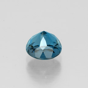 1.33캐럿 천연 런던 블루 토파즈, 라운드 컷, 6.14 mm, VVS
