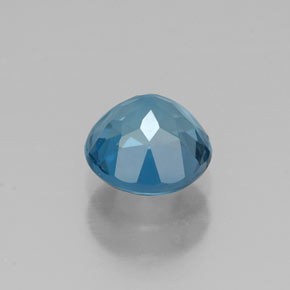 1.11캐럿 천연 런던 블루 토파즈, 라운드 컷, 5.98 mm, VS