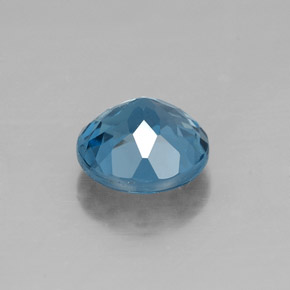 1.46캐럿 천연 런던 블루 토파즈, 라운드 컷, 6.74 mm, VVS