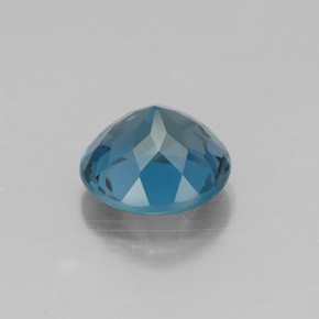 1.55캐럿 천연 런던 블루 토파즈, 라운드 컷, 7.06 mm, VVS-VS