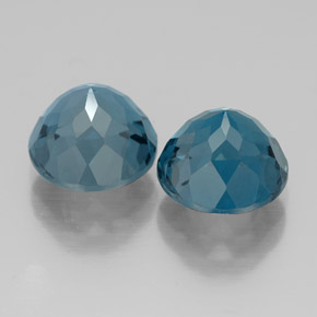 캐럿 천연 런던 블루 토파즈 보석, 라운드 컷, 8.08 mm, VVS