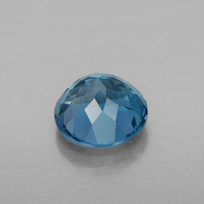 2.60캐럿 천연 런던 블루 토파즈, 라운드 컷, 8.00 mm, VVS