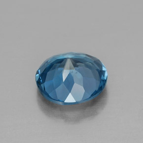 2.38캐럿 천연 런던 블루 토파즈, 라운드 컷, 8.13 mm, VVS-VS