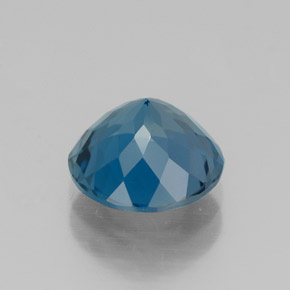 2.23캐럿 천연 런던 블루 토파즈, 라운드 컷, 8.02 mm, VVS