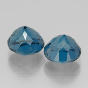 캐럿 천연 런던 블루 토파즈 보석, 라운드 컷, 7.24 mm, VVS