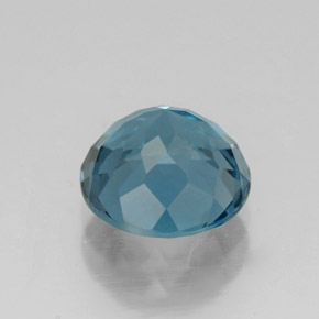 2.46캐럿 천연 런던 블루 토파즈, 라운드 컷, 8.03 mm, VVS-VS